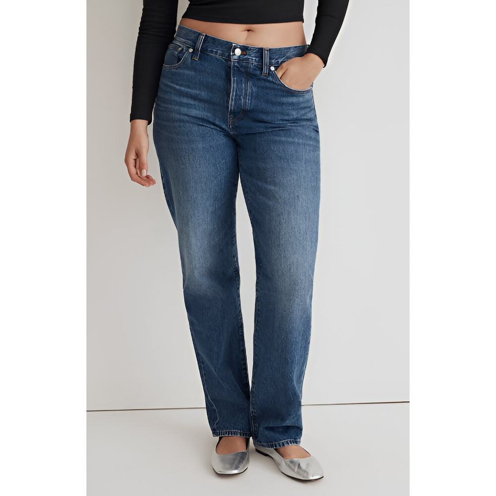 Madewell Low Slung Straight Leg Jeans Blue Size 29P